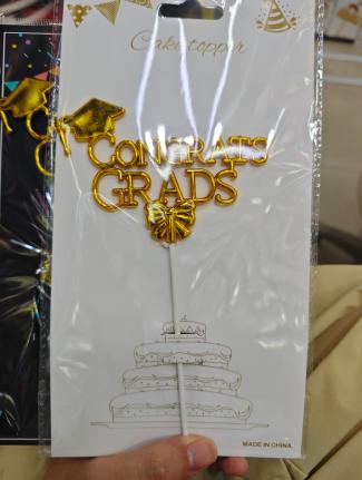 Gold-Plated Graduation Picks, Assorted Colors