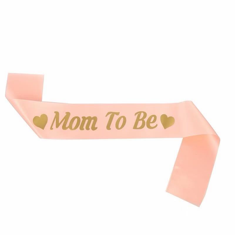 Satin Printed Ribbon Card Mom to be Assorted