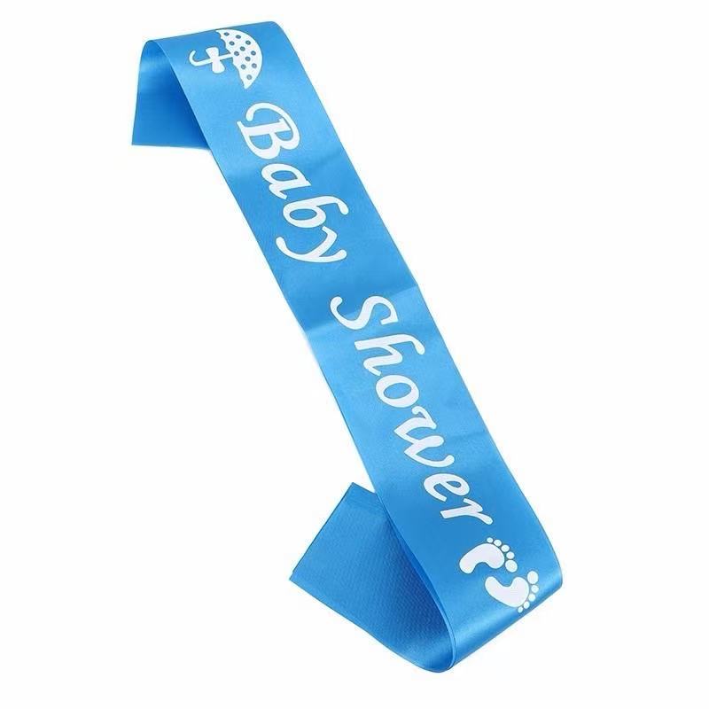 Satin Printed Ribbon Card Baby Shower Assorted