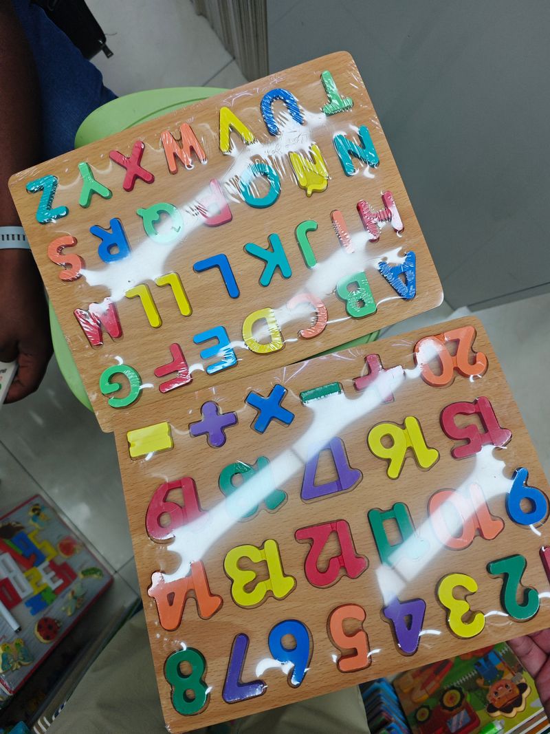 Wooden Alphabet & Number Board