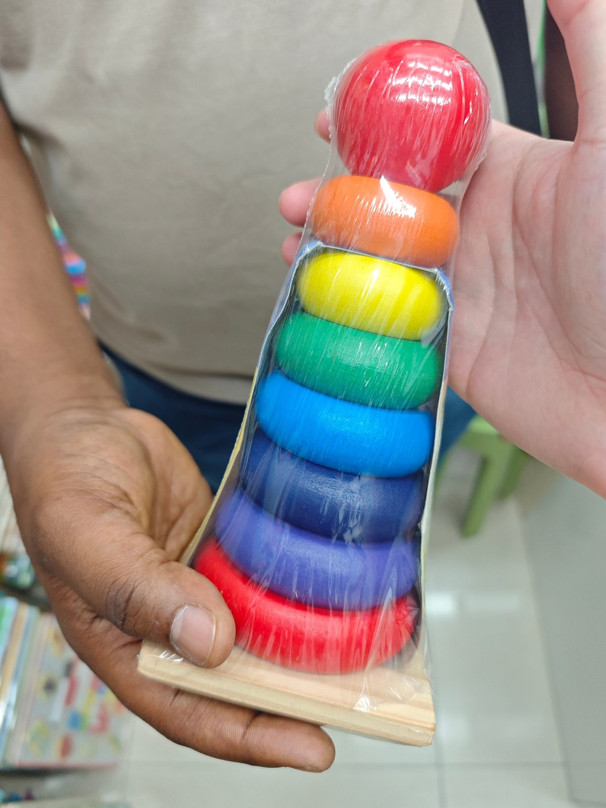 Wooden Bead Frame with Handle