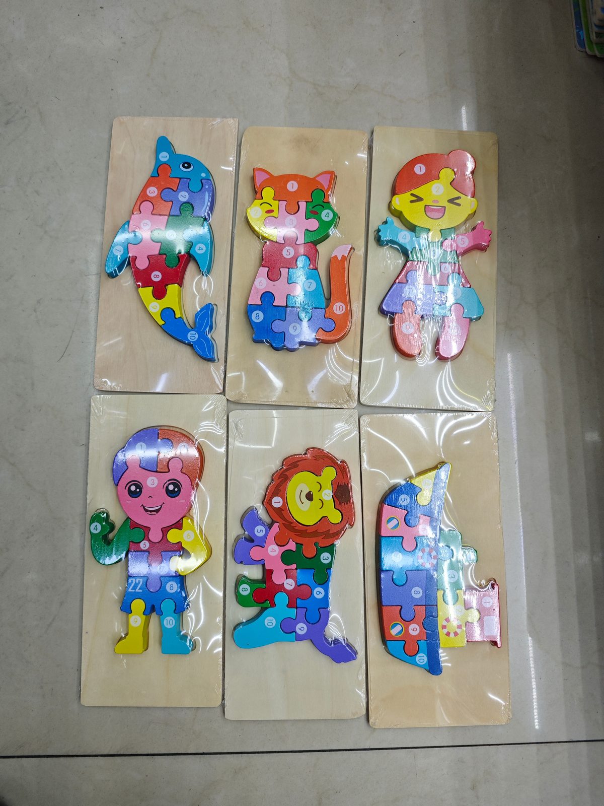 3D character & animal puzzle