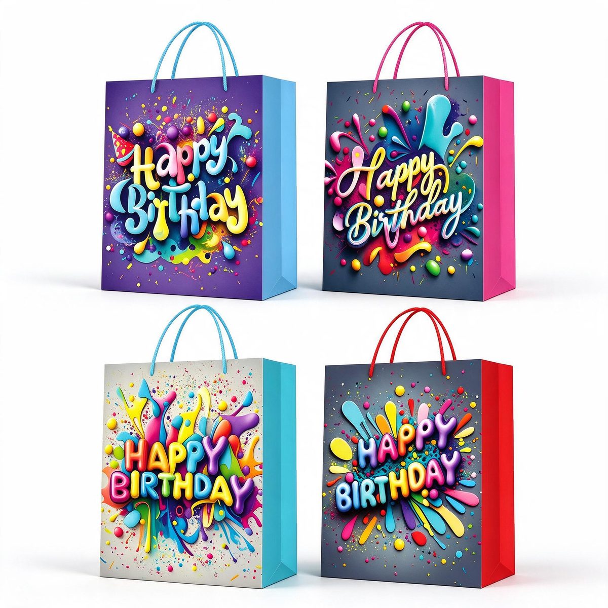Rectangular Gift Bag Clear Window Wine Bag 12.5x8.5x36
