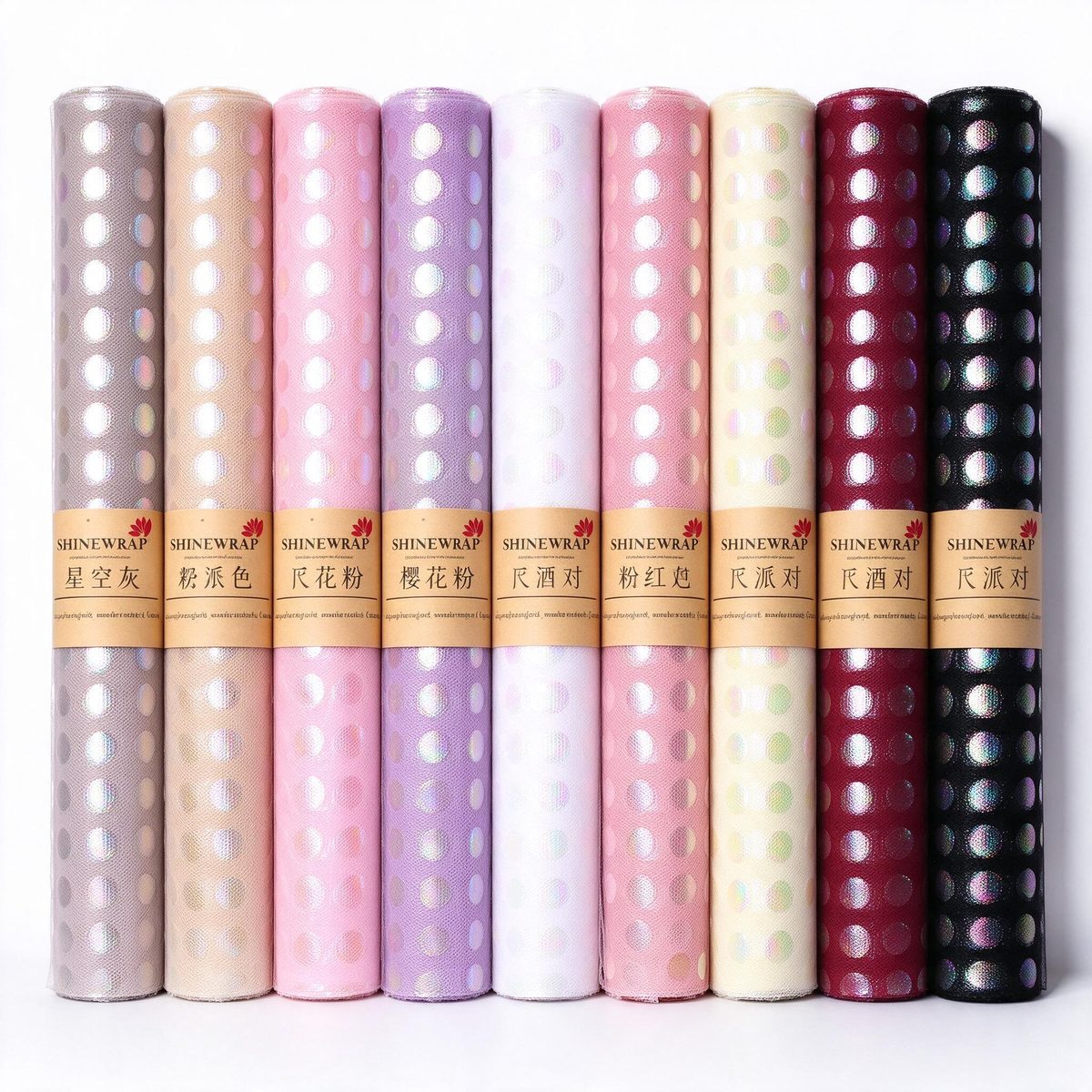 Iridescent Polka Dot Gauze