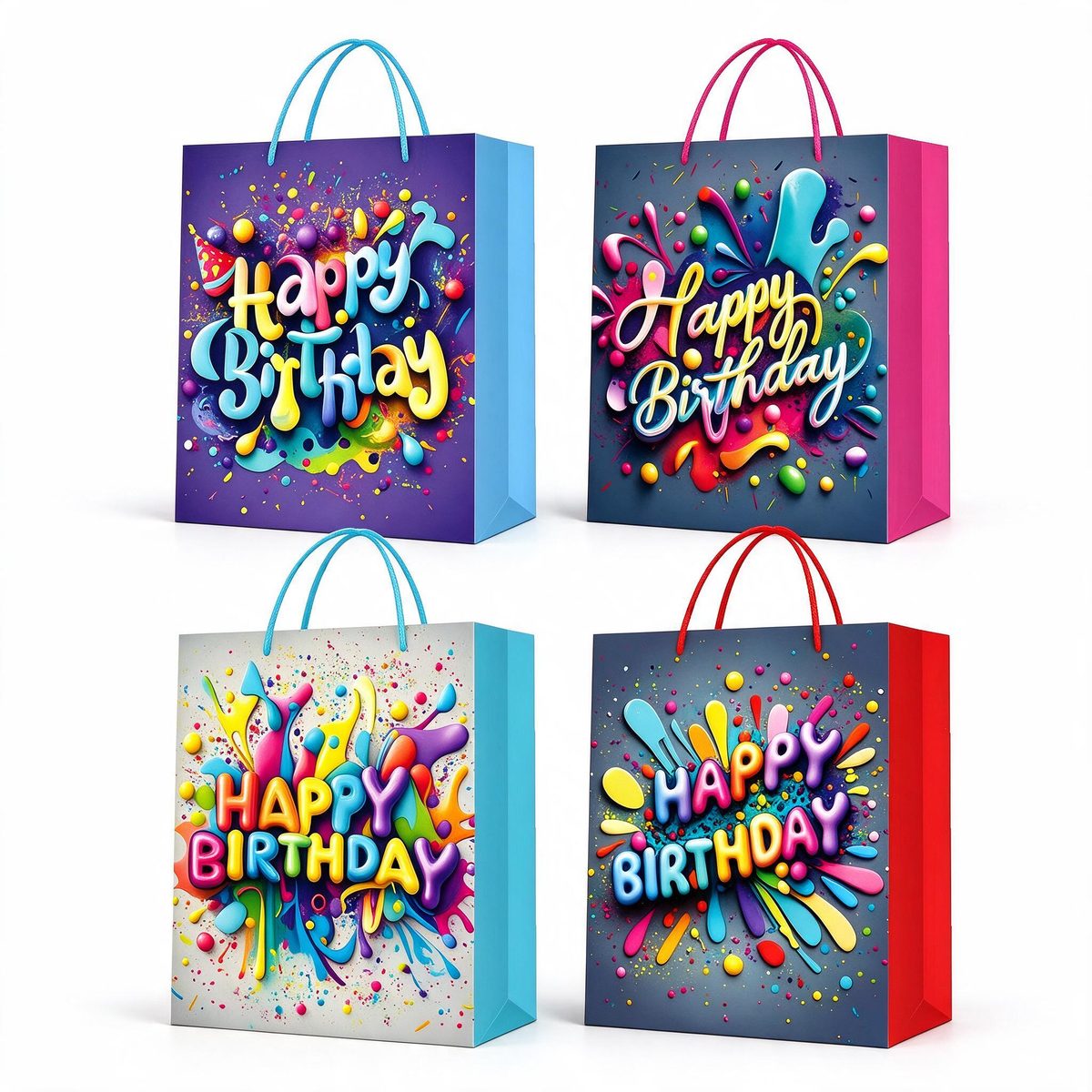 Square Gift Bag 3D Gilding 31x12x41 (3D Gilding 1016)