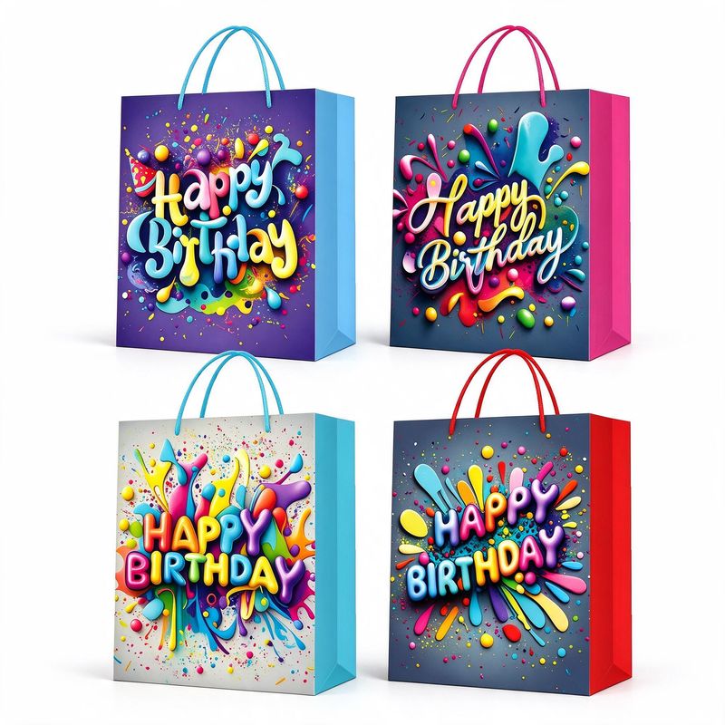 Square Gift Bag 3D Gilding 31x12x41 (3D Gilding 1016)